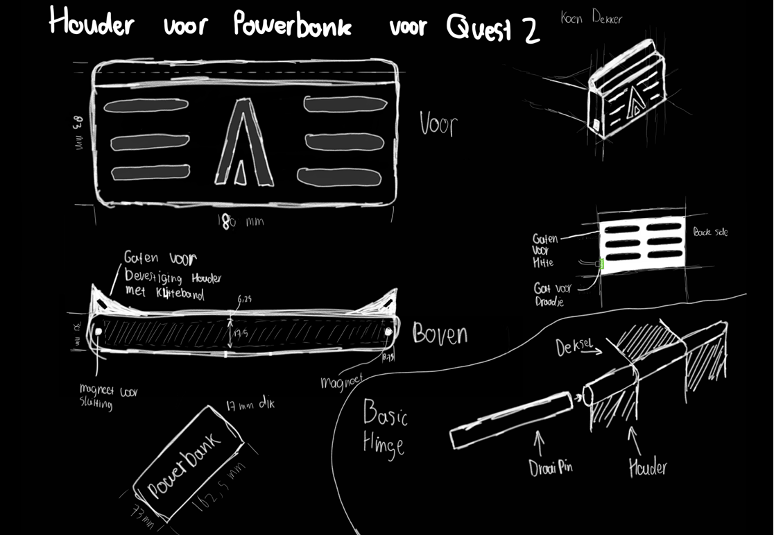Anker Powerbank Holder Technical Drawing